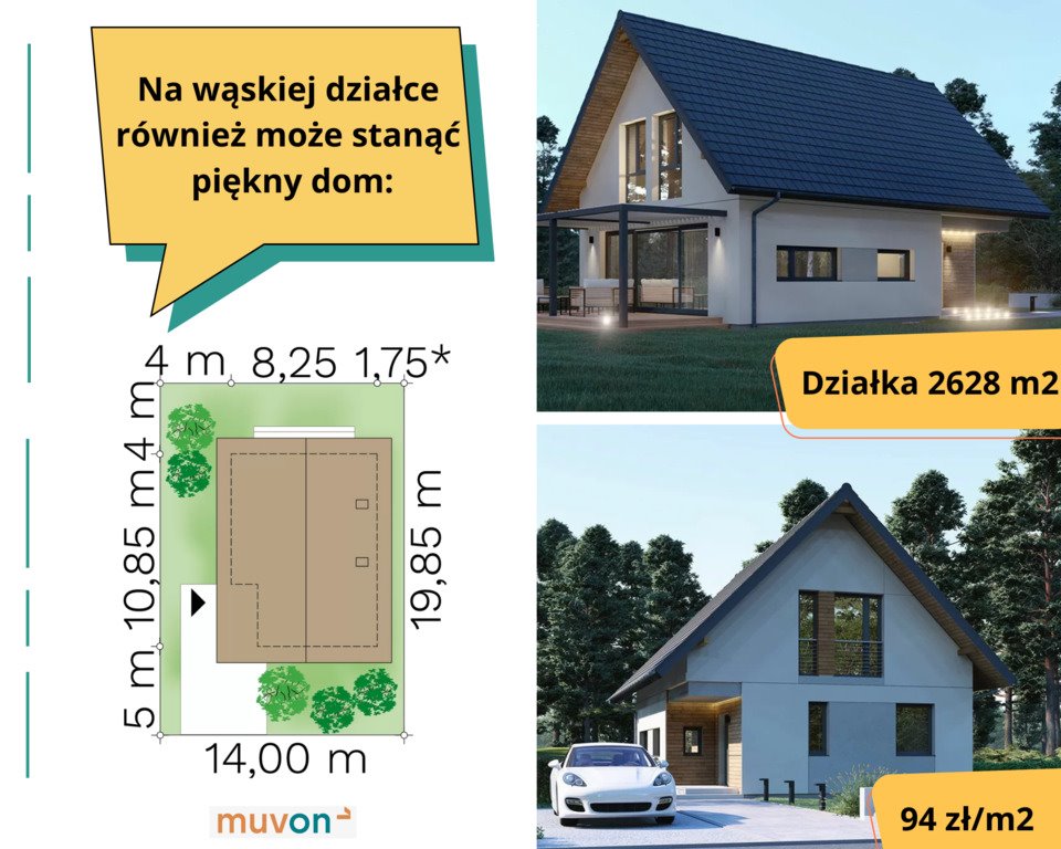 Działka budowlana na sprzedaż Klonów  2 628m2 Foto 1