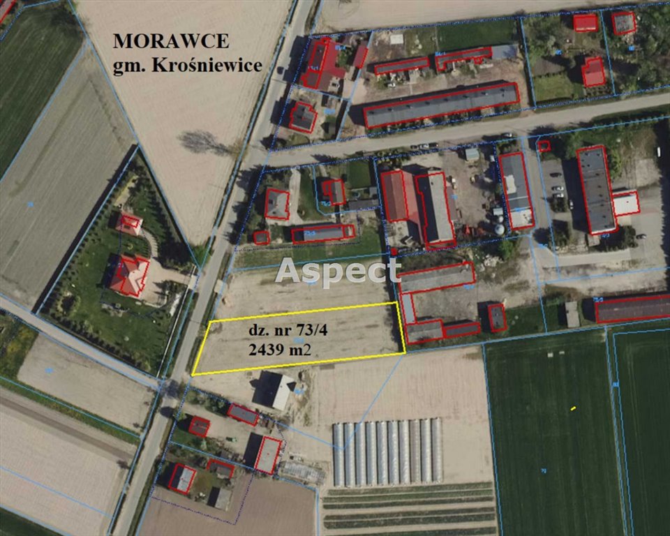 Działka budowlana na sprzedaż Krośniewice, Morawce  2 439m2 Foto 1