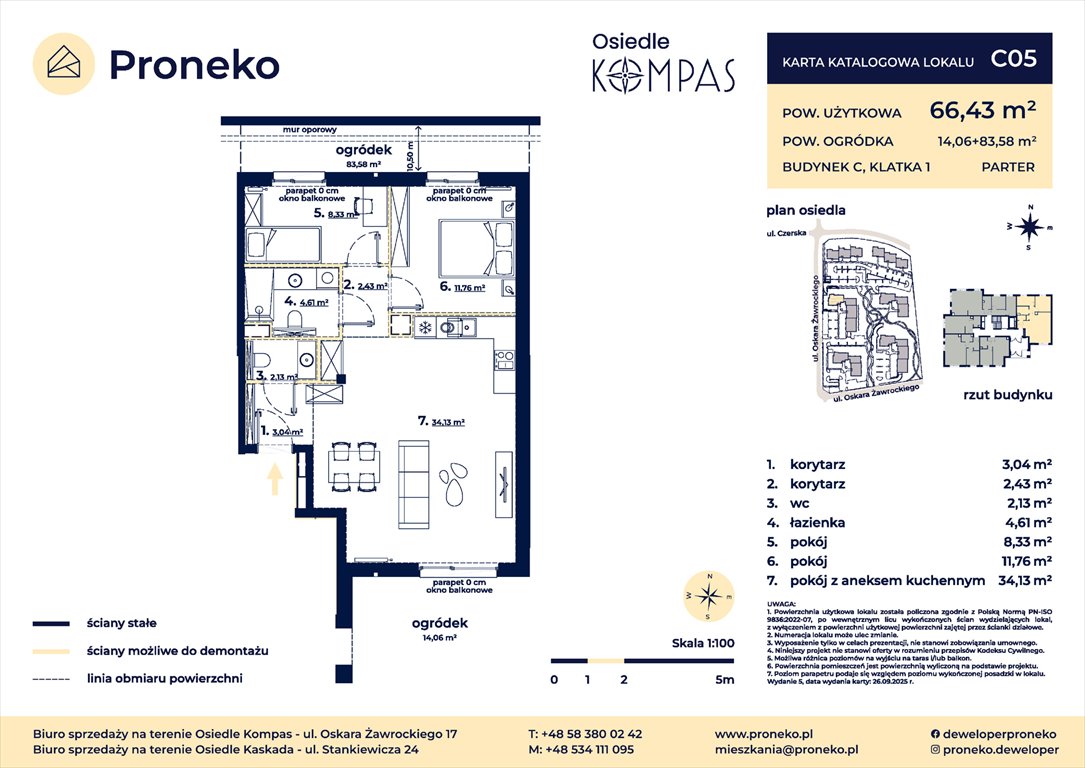 Na sprzedaż przestronne 66 m² w Gdańsku Orunia Gdańsk, Orunia, osiedle Kompas, Oskara Żawrockiego 17  66m2 Foto 1