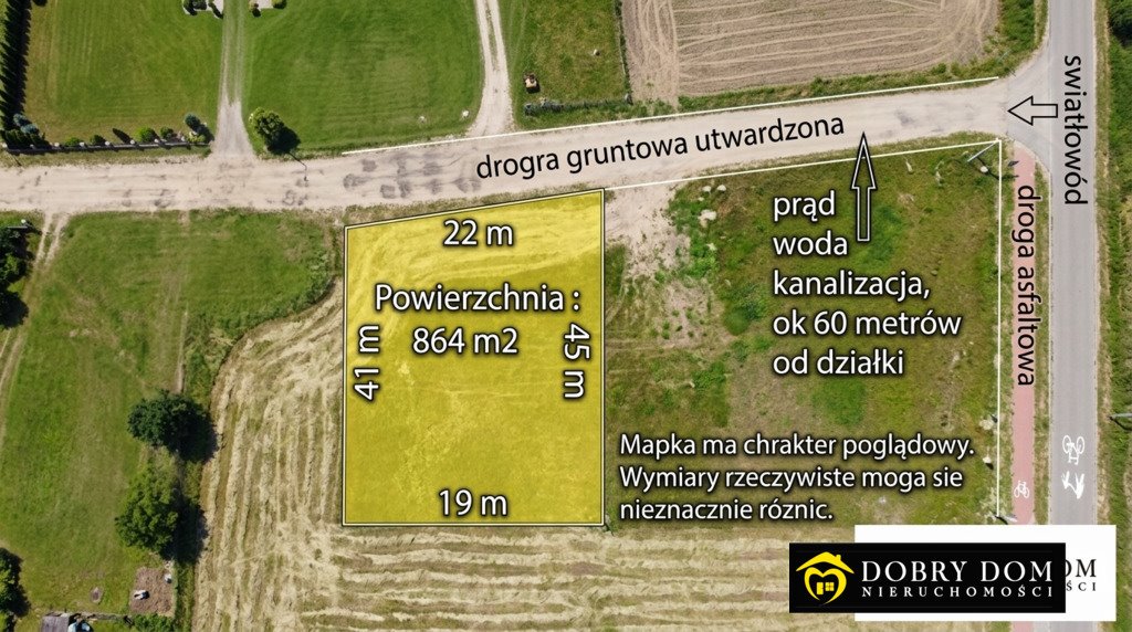 Na sprzedaż działka 871 m² pod dom z ogrodem, media, cicha okolica Brańsk  871m2 Foto 1