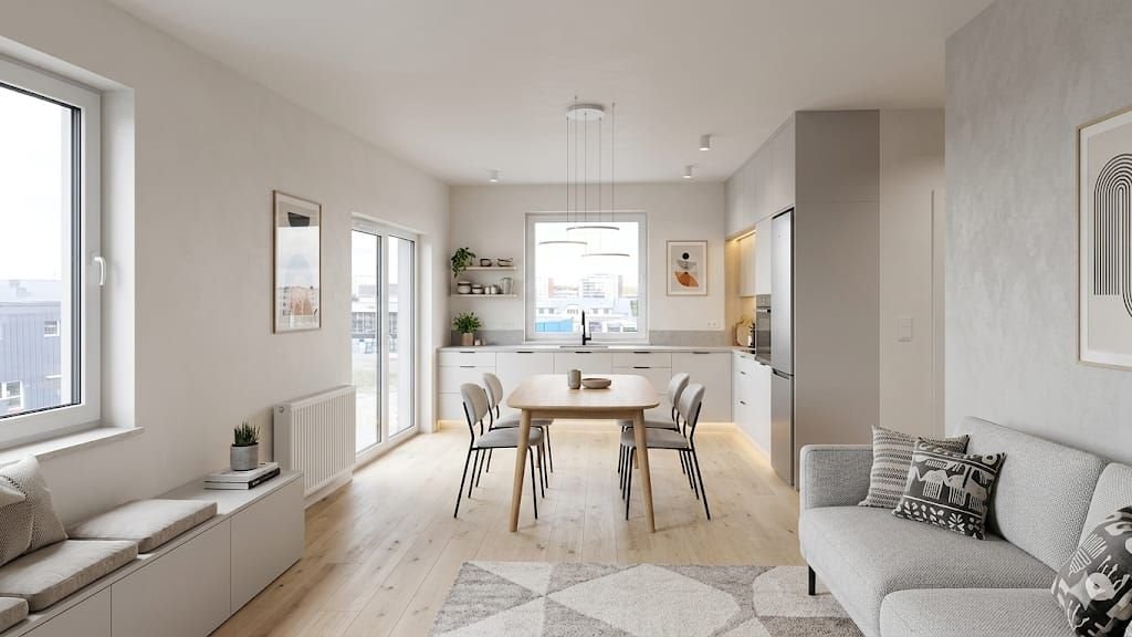 Nowoczesny apartament 4 pokoi z dużym tarasem i widokiem Gdańsk, Kiełpinek, Kartuska  93m2 Foto 1