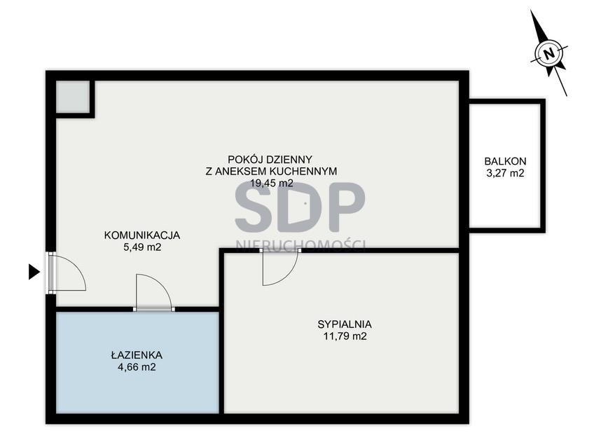 Mieszkanie dwupokojowe na sprzedaż Wrocław, Krzyki, Borek, Sudecka  42m2 Foto 4