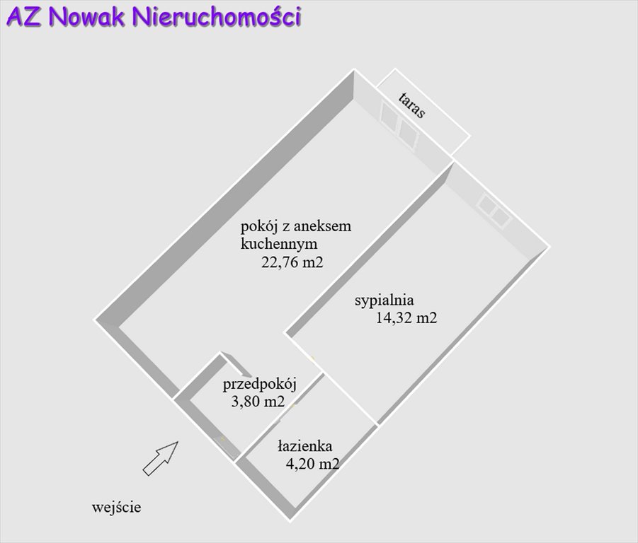 Mieszkanie dwupokojowe na sprzedaż Świdnica  47m2 Foto 1