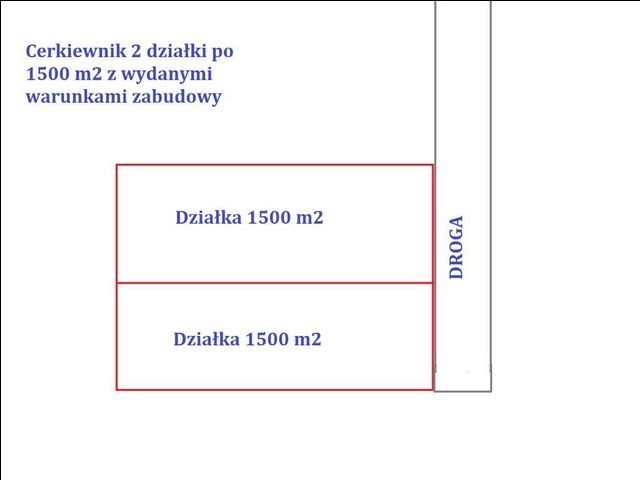Działka budowlana na sprzedaż Cerkiewnik, Wieś, Cerkiewnik 1 500m2 Foto 1 Działka budowlana na sprzedaż Cerkiewnik, Wieś, Cerkiewnik 1 500m2 Foto 1