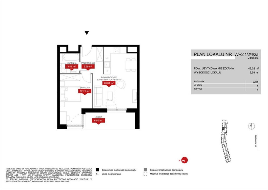 Mieszkanie dwupokojowe na sprzedaż Wrocław, Psie Pole  42m2 Foto 2