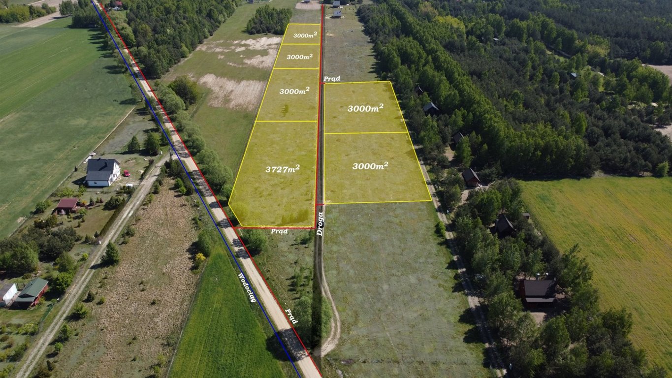 Działka 3000 m2 nad Wkrą, cicha okolica, blisko plaży Popielżyn-Zawady  3 000m2 Foto 1