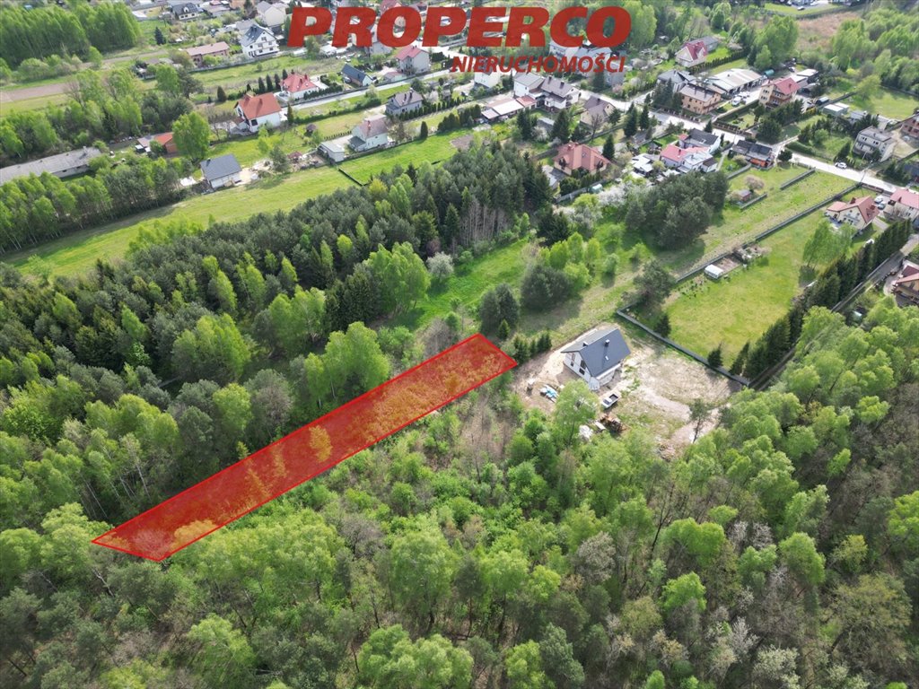 Działka 1260 m² w Kielcach, cicha okolica, media w drodze Kielce, Niewachlów Drugi  1 260m2 Foto 1