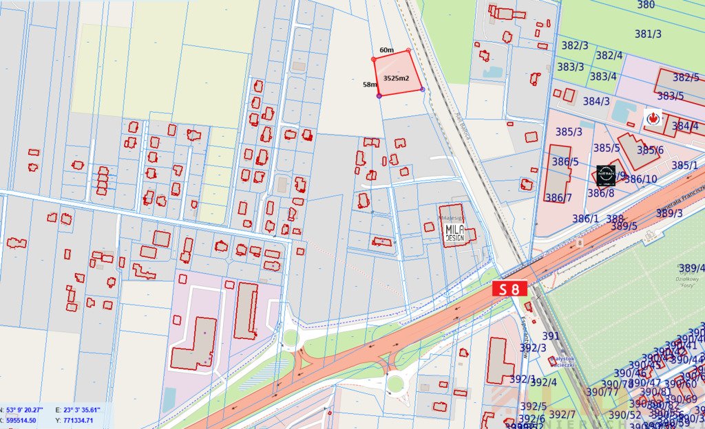 Zapraszam do zakupu działki 3525 m² z planem zagospodarowania Porosły-Kolonia  3 525m2 Foto 1