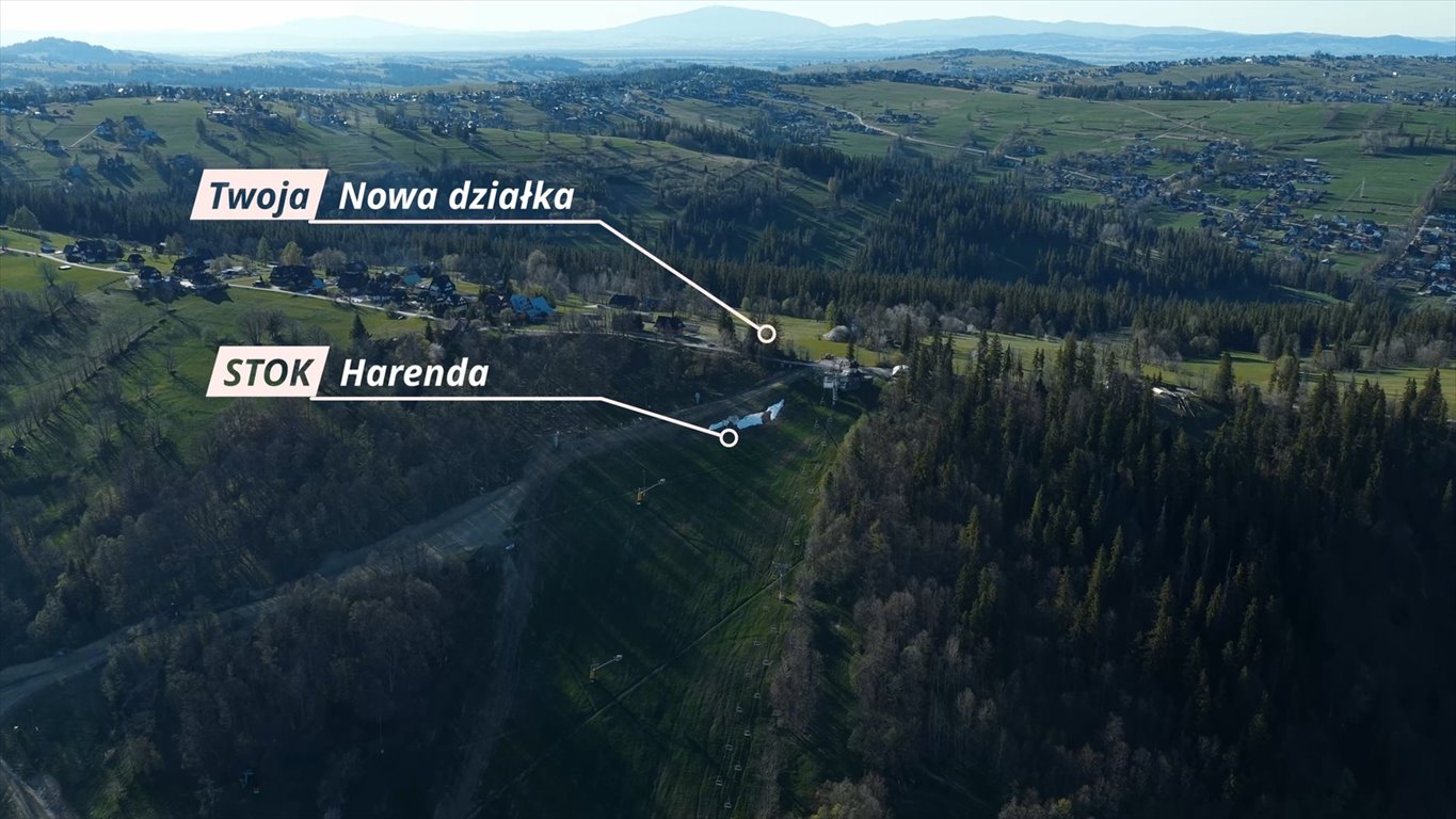Działki budowlane w Poroninie, 3906 m², blisko wyciągu Suche, Rafaczówki 31  3 906m2 Foto 1