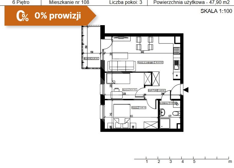 Mieszkanie trzypokojowe na sprzedaż Bydgoszcz, Kapuściska  48m2 Foto 4