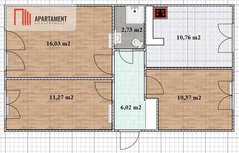 Mieszkanie trzypokojowe na sprzedaż Biały Bór  57m2 Foto 9