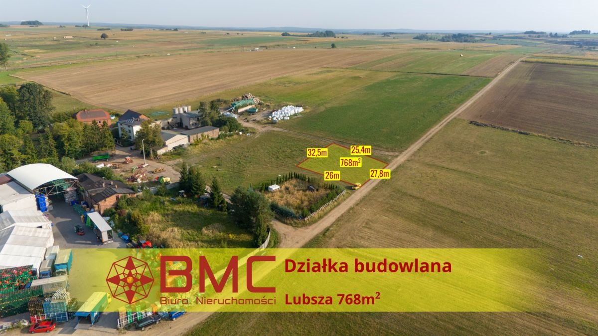 Działka budowlana na sprzedaż Lubsza, Młynek  768m2 Foto 1