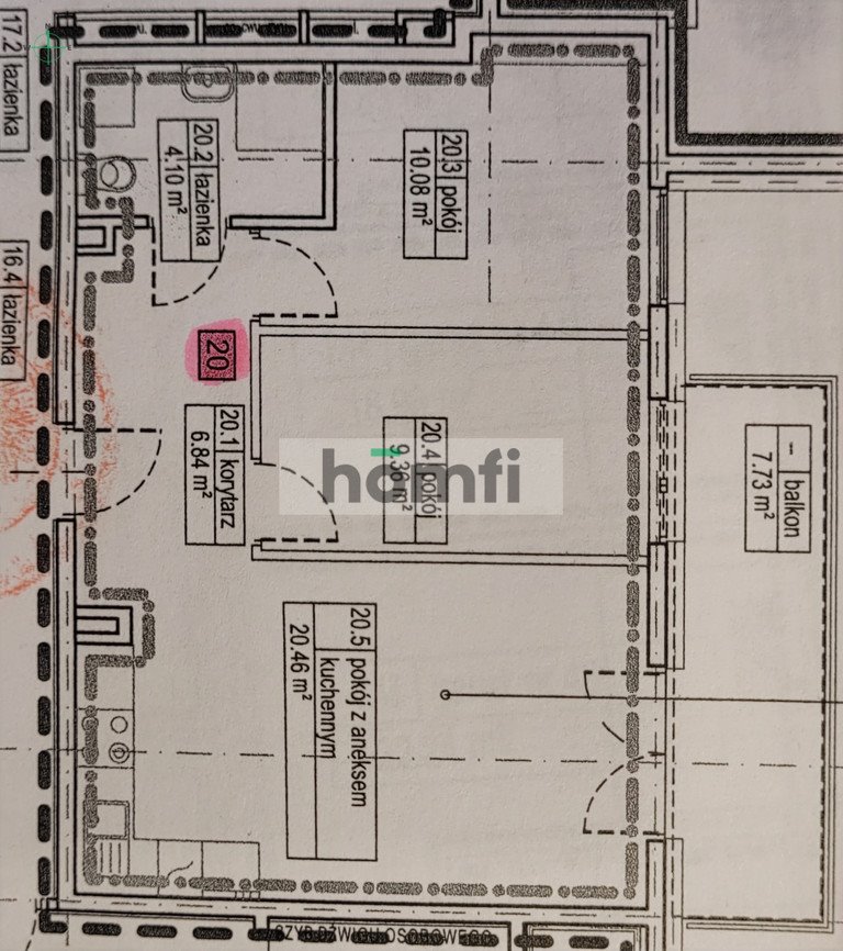 Mieszkanie trzypokojowe na wynajem Kraków, Prądnik Czerwony, Prądnik Czerwony, Reduta  50m2 Foto 14