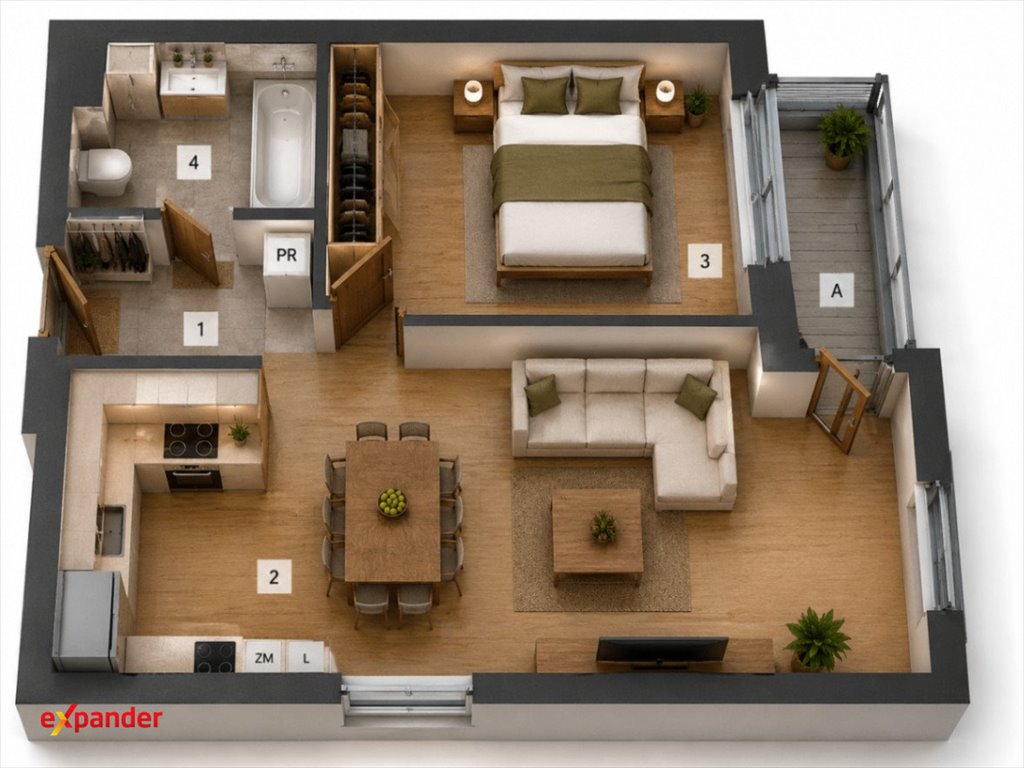 Polecam nowoczesne 39 m² mieszkanie w Rzeszowie z loggią Rzeszów, Przybyszówka, Technologiczna  39m2 Foto 1