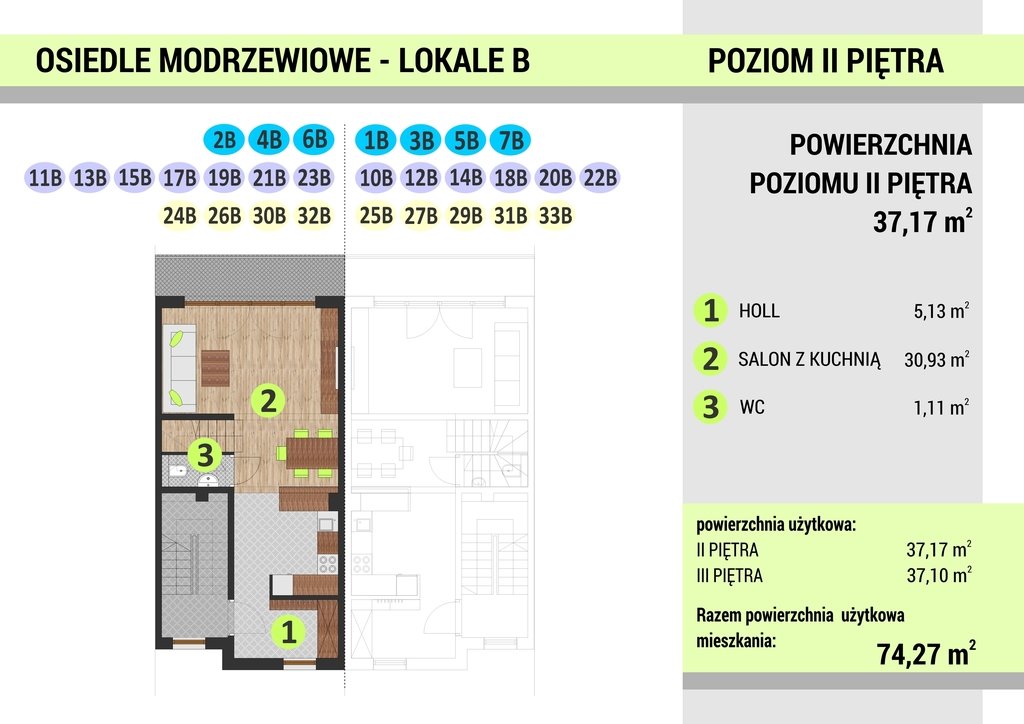 Mieszkanie czteropokojowe  na sprzedaż Łomża, Browarna  74m2 Foto 15