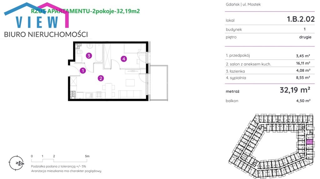 Mieszkanie dwupokojowe na sprzedaż Gdańsk, Śródmieście  32m2 Foto 2