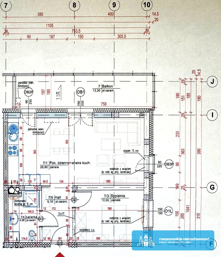 Mieszkanie dwupokojowe na sprzedaż Rzeszów, Czudecka  47m2 Foto 2