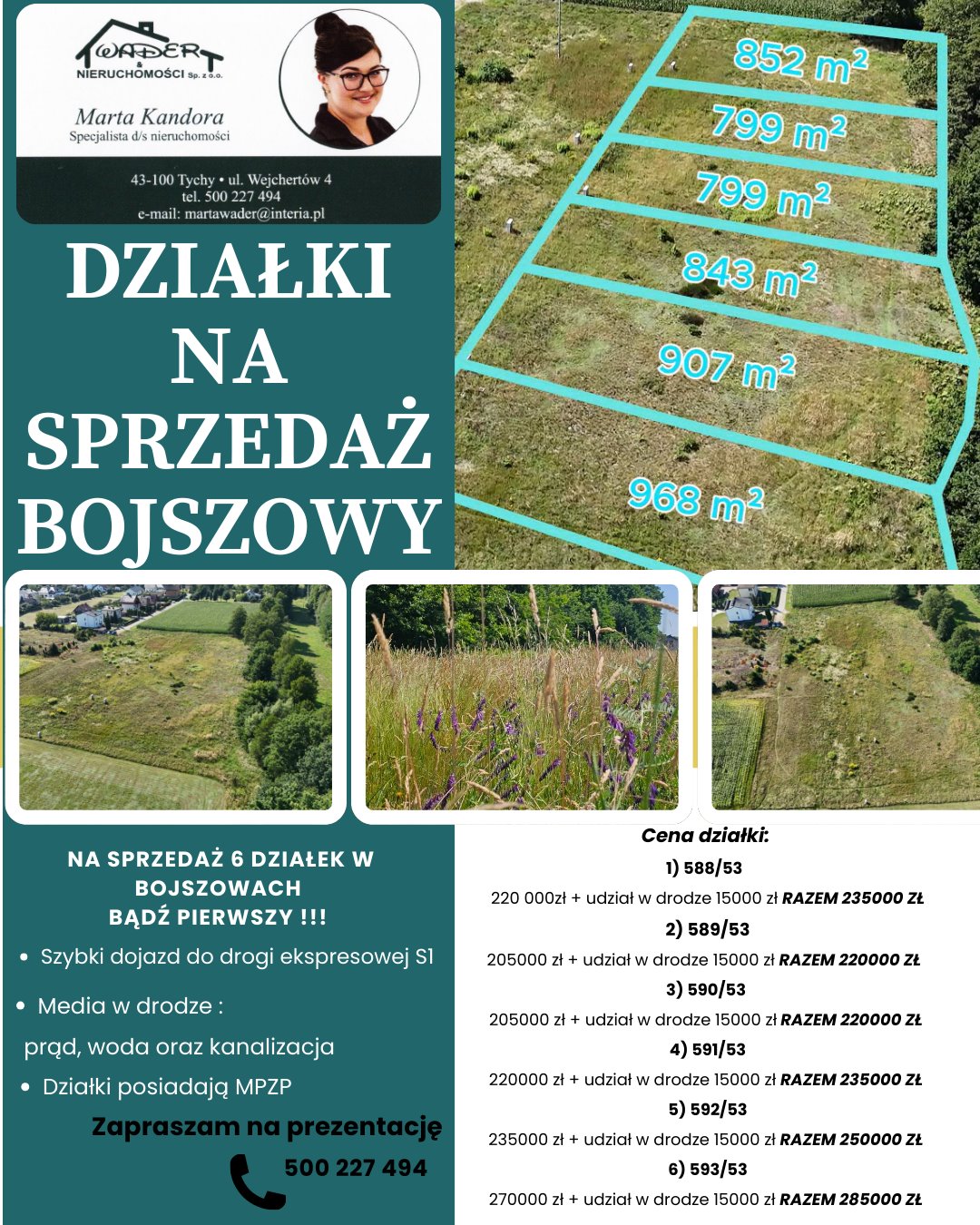Działka budowlana na sprzedaż Bojszowy, jedlina  799m2 Foto 1