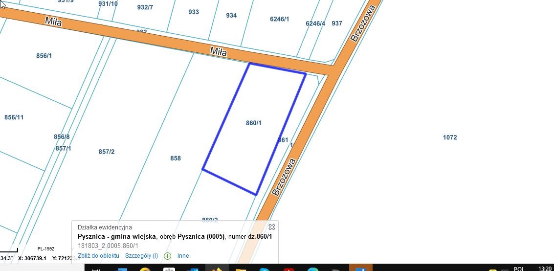 Działka budowlana na sprzedaż Pysznica, Jasna Polana, Miła  1 136m2 Foto 11