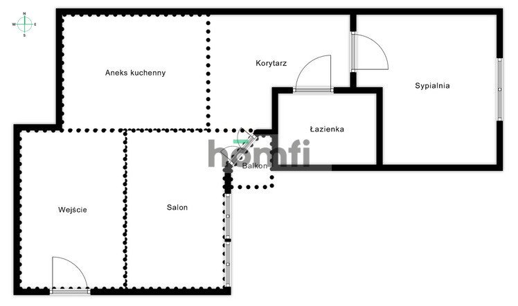 Mieszkanie dwupokojowe na wynajem Poznań, Garbary, Garbary, Garbary  54m2 Foto 15