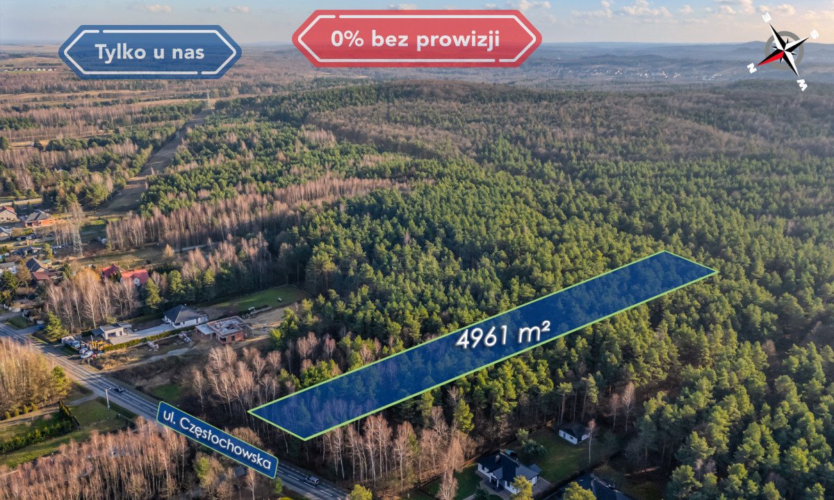 Działka 4961 m2 w Srocku z mediami, szeroka i spokojna okolica Srocko  4 961m2 Foto 1