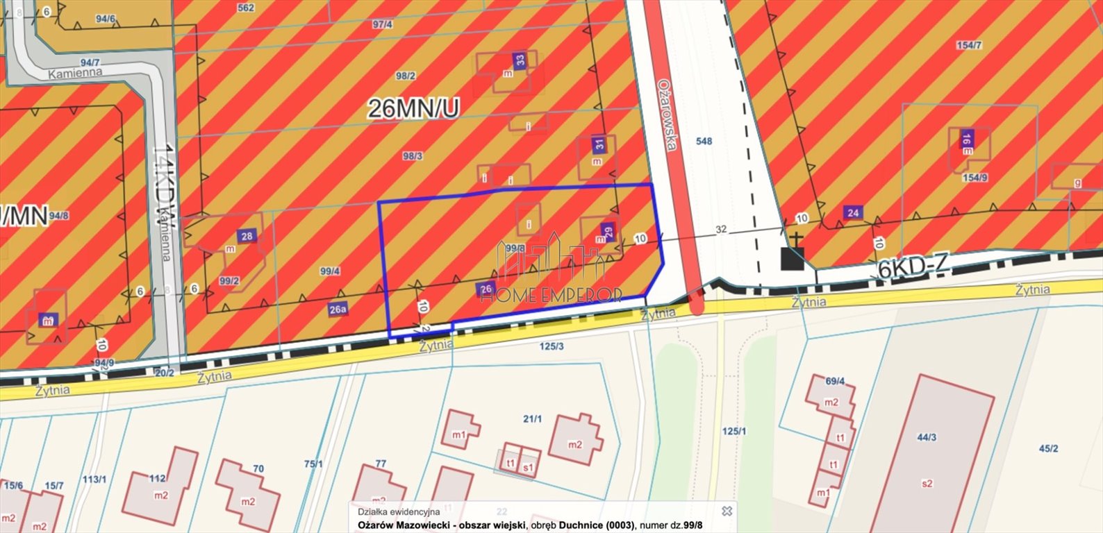 Działka budowlana na sprzedaż Duchnice, Żytnia  2 246m2 Foto 1