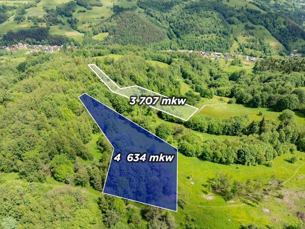 Widokowa działka 4634 m² w Ochotnicy - cisza i natura. Ochotnica Dolna  4 634m2 Foto 1