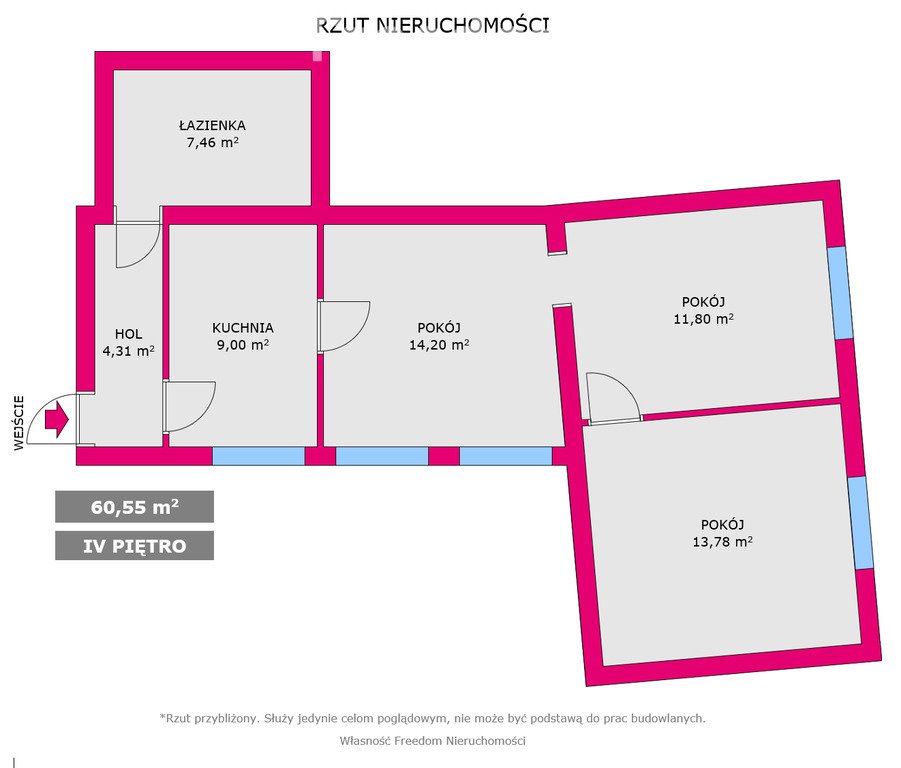 Mieszkanie trzypokojowe na sprzedaż Bielsko-Biała, 3 Maja  61m2 Foto 1