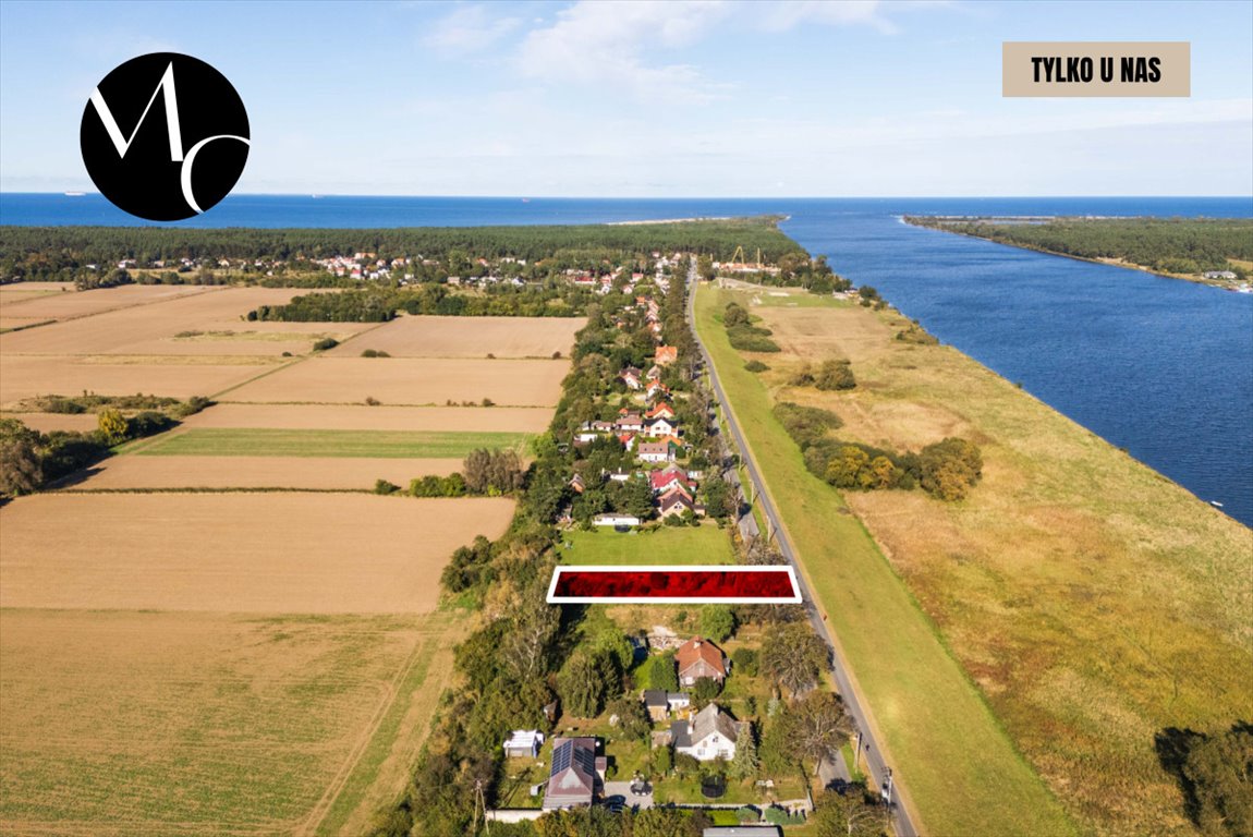 Działka 980 m² z widokiem na Wisłę, media, MPZP Gdańsk, Sobieszewo, Świbnieńska  980m2 Foto 1
