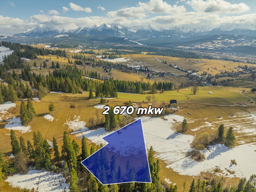 Zapraszam do zakupu działki z panoramicznym widokiem na Tatry Rzepiska, Pawliki  2 670m2 Foto 1