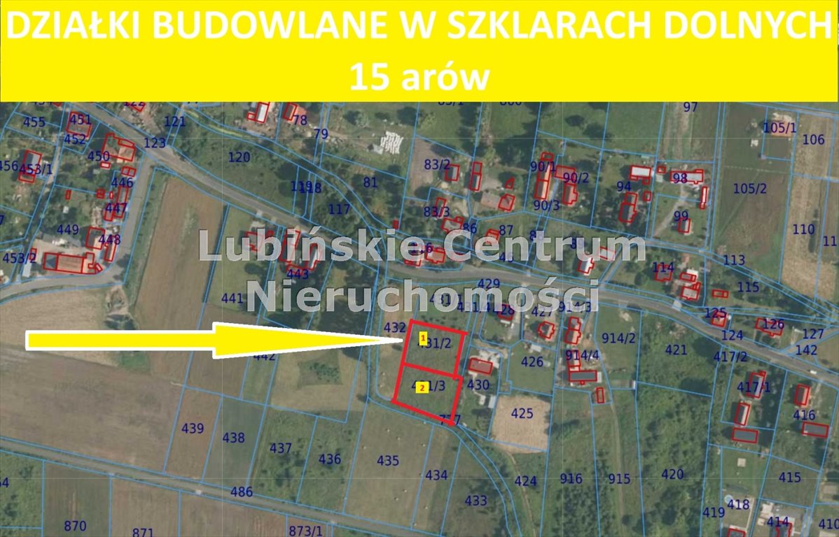 Działki budowlane 15 ar Szklary Dolne - pozwolenia i media Szklary Dolne  1 500m2 Foto 1