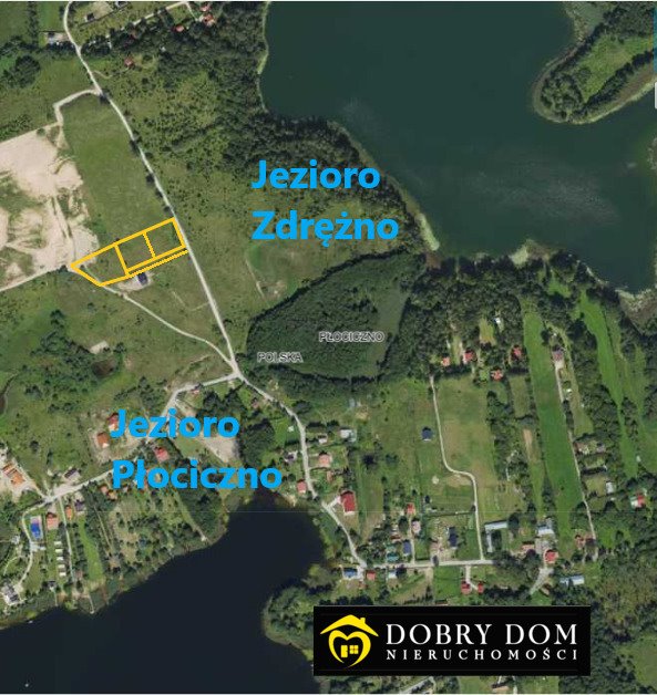 Sprzedam działkę 1225 m² z warunkami zabudowy nad jeziorami Mazur Płociczno  1 225m2 Foto 1