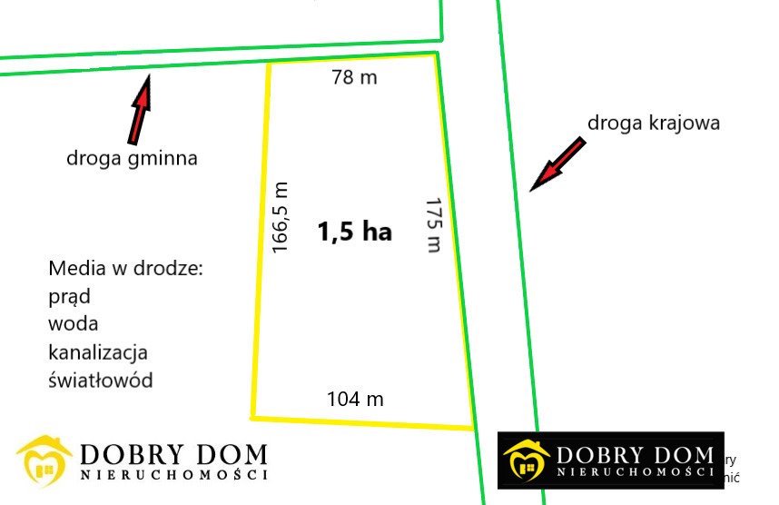 Sprzedam działkę 15 000 m² z MPZP i mediami w Czeremsze Czeremcha  15 000m2 Foto 1