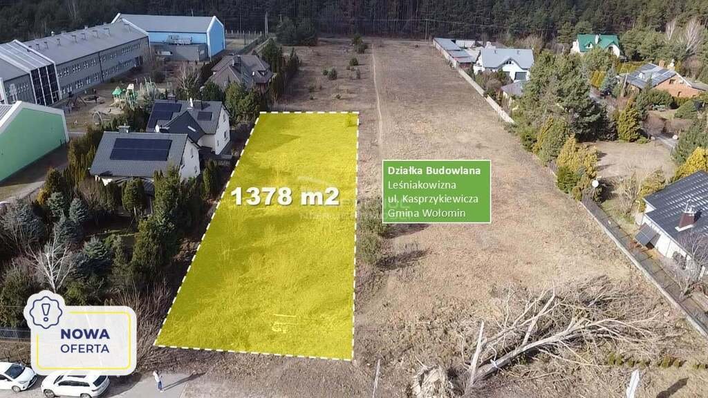 Działka rolna na sprzedaż Leśniakowizna, Kasprzykiewicza  1 378m2 Foto 1