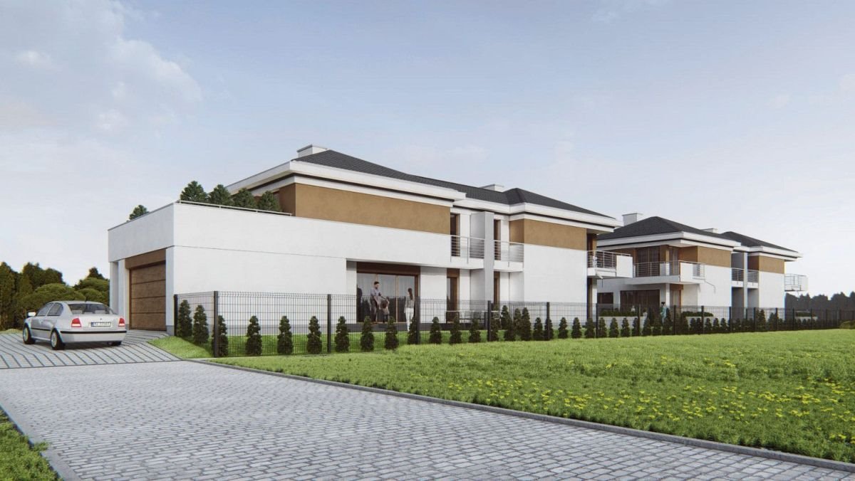 Dom bliźniak z tarasem i garażem w stanie surowym. Rzeszów, Miłocin, Warszawska  130m2 Foto 1