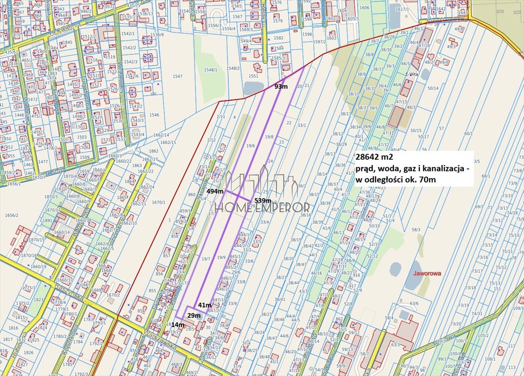 Działka budowlana na sprzedaż Jaworowa, Warszawska  28 642m2 Foto 1