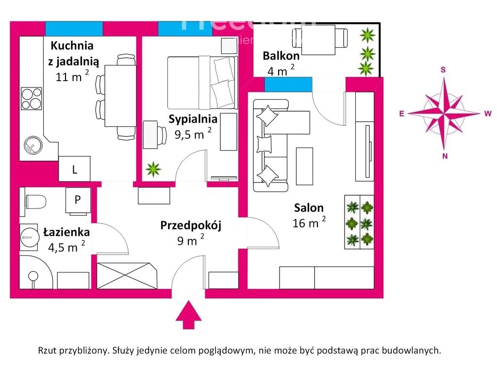 Mieszkanie dwupokojowe na sprzedaż Kołobrzeg, Józefa Wybickiego  50m2 Foto 4