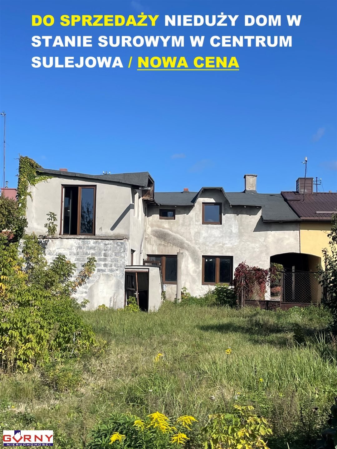 Dom do wykończenia w centrum Sulejowa, 98 m2, 866 m2 działki Sulejów  98m2 Foto 1