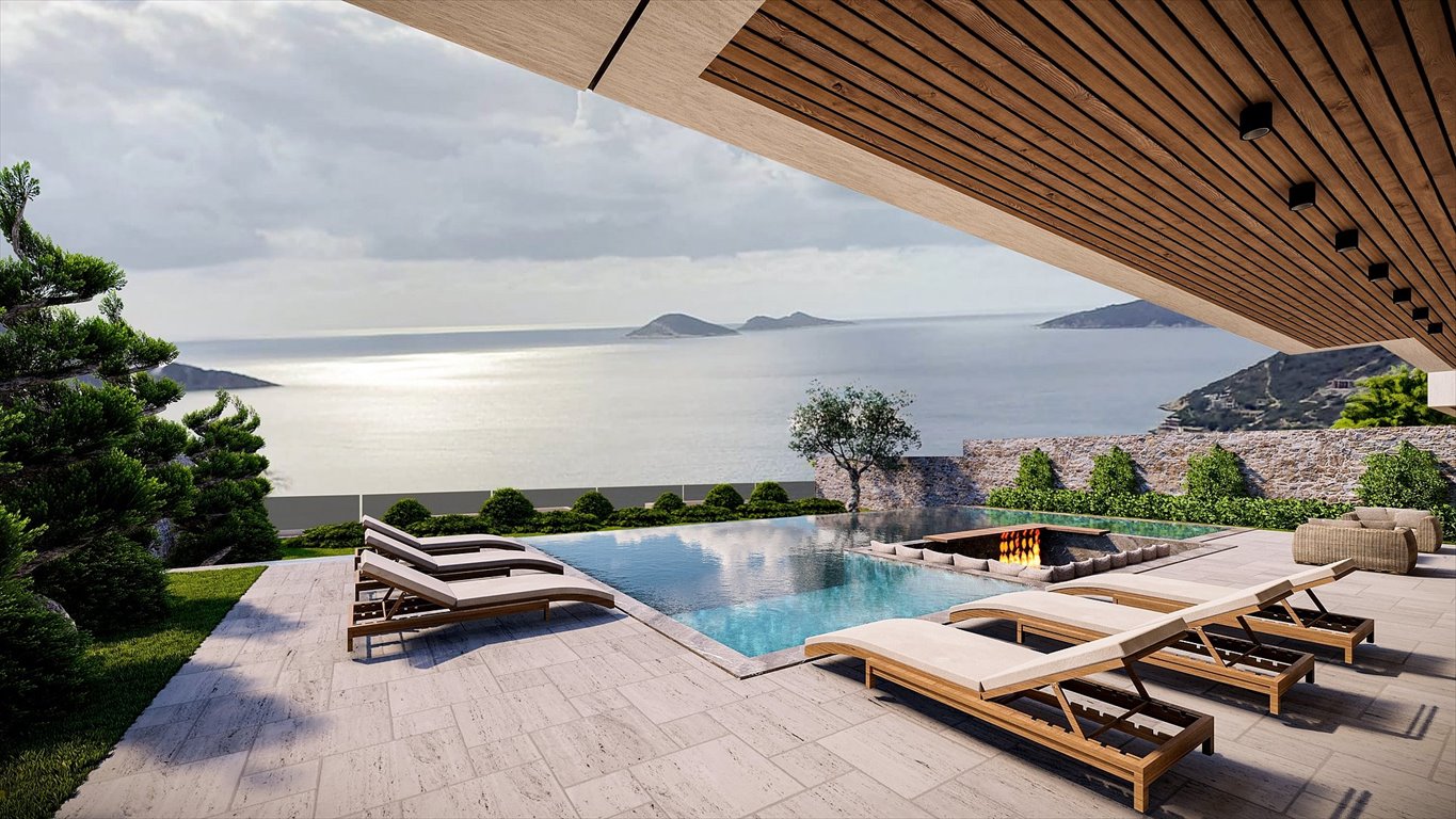 Luksusowy dom z basenem i widokiem na morze Turcja, Kalkan, Kalkan, Kaş, Antalya  450m2 Foto 1