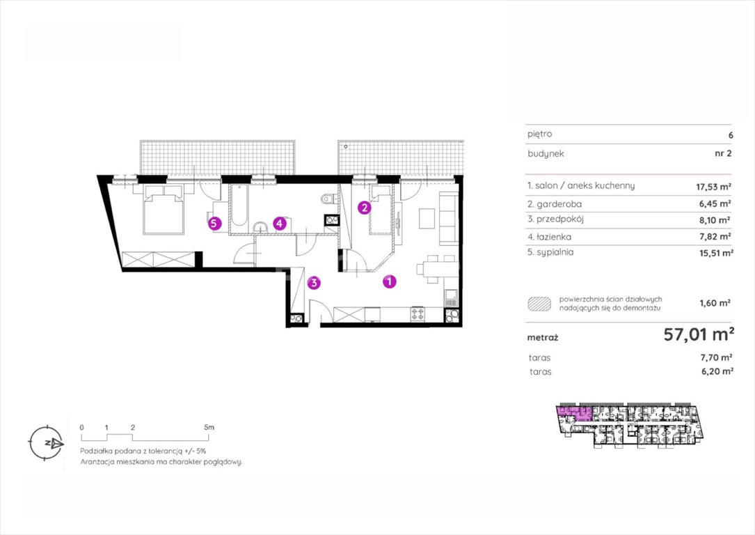 Nowoczesne 2 pokoje z balkonami, od dewelopera, bez prowizji Łódź, Śródmieście  57m2 Foto 1
