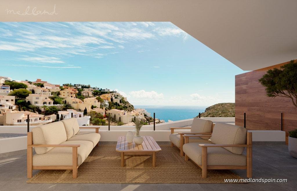 Nowoczesne 2- lub 3-pokojowe apartamenty z panoramicznym widokiem Hiszpania, Cumbre Del Sol  80m2 Foto 1