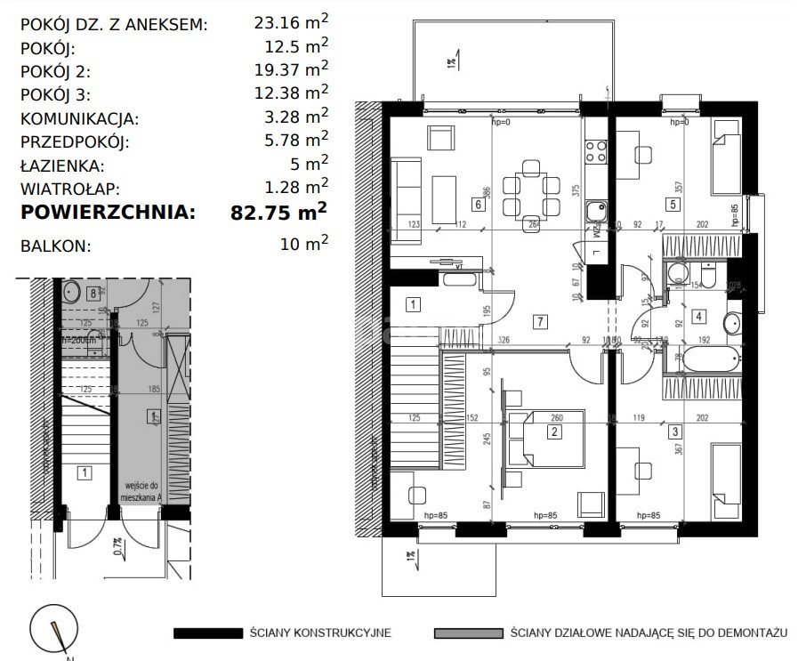 Mieszkanie czteropokojowe  na sprzedaż Wrocław, Kowale, Kwidzyńska  126m2 Foto 9