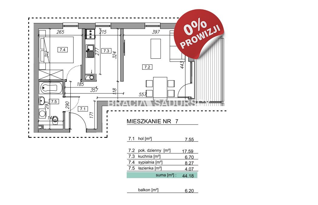 Mieszkanie dwupokojowe na sprzedaż Krzyszkowice, Zawada, Zawada, Słowińska  45m2 Foto 3