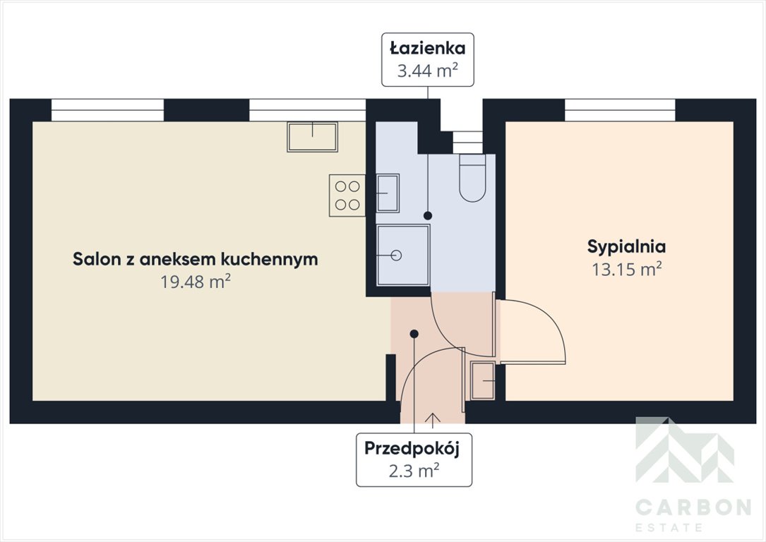 Mieszkanie dwupokojowe na sprzedaż Bytom  38m2 Foto 12