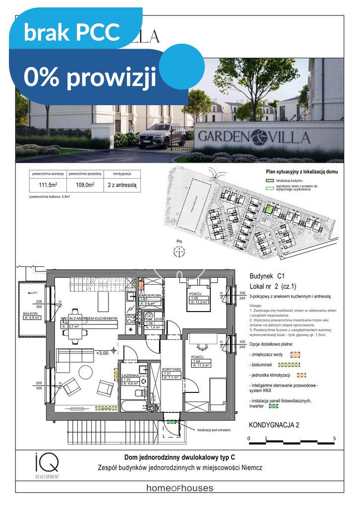 Nowoczesne 109 m² z ogrodem i parkingiem w Niemczu Niemcz, Kolonijna  109m2 Foto 1