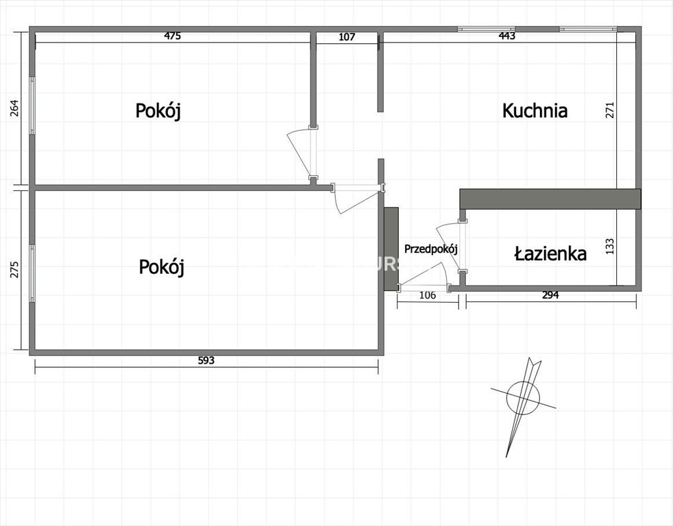 Mieszkanie dwupokojowe na sprzedaż Kraków, Stare Miasto, Kazimierz, Nowa  48m2 Foto 3