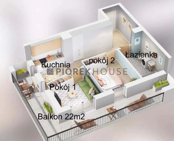 Mieszkanie dwupokojowe na sprzedaż Warszawa, Praga-Południe, Grochowska  47m2 Foto 1