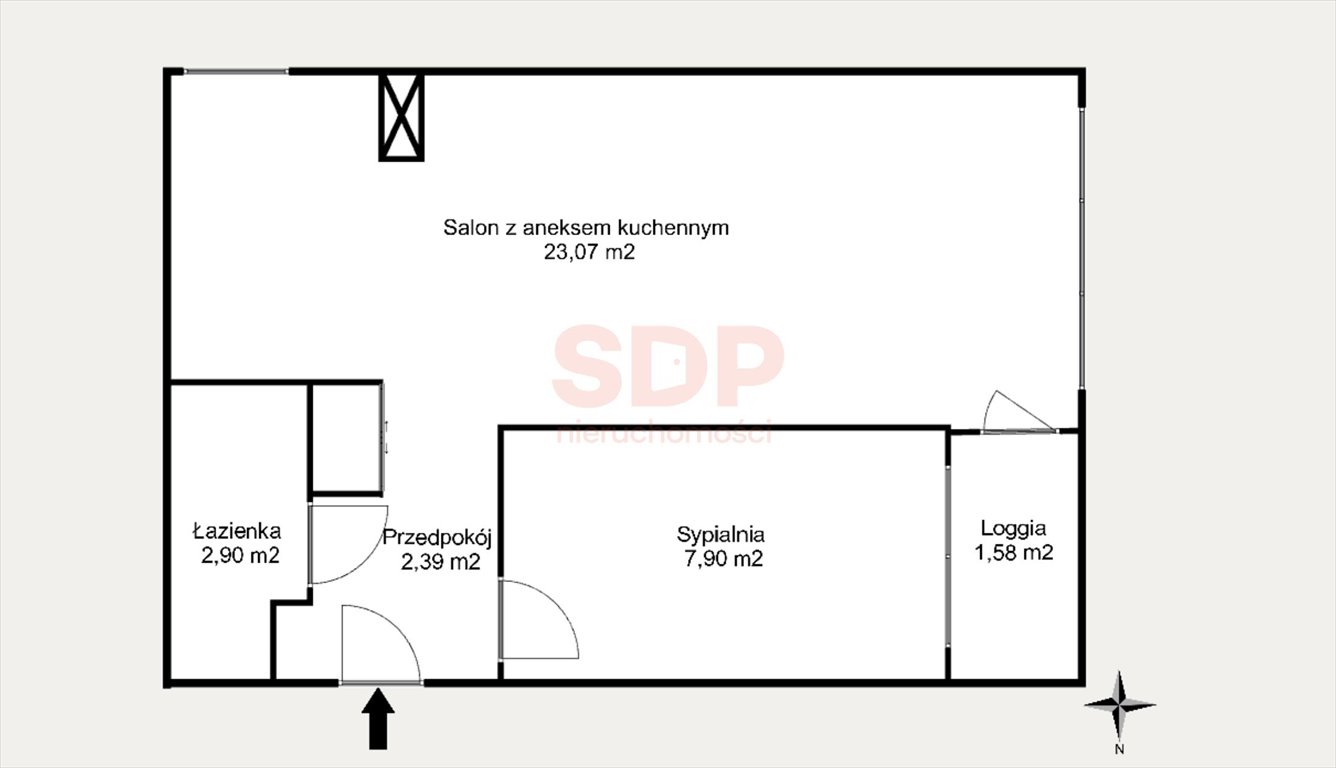 Mieszkanie dwupokojowe na sprzedaż Wrocław, Śródmieście, Biskupin, Sempołowskiej Stefanii  36m2 Foto 3