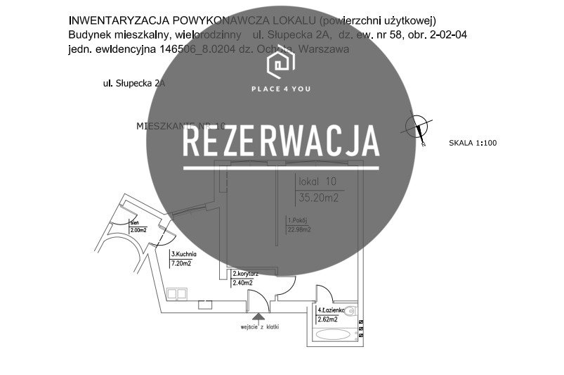 Mieszkanie dwupokojowe na sprzedaż Warszawa, Ochota, Słupecka 2A  35m2 Foto 8