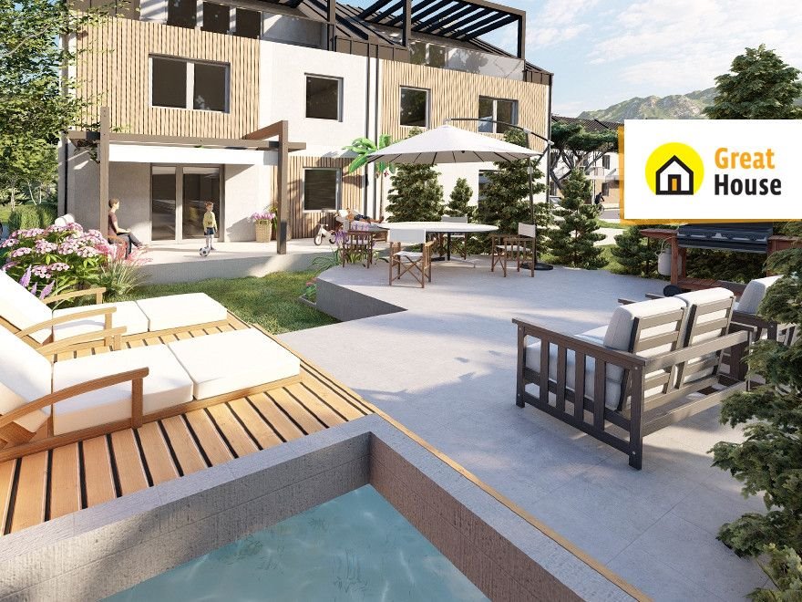 Przestronne 134 m² dwupoziomowe mieszkanie z ogrodem i tarasem Dąbrowa, Diamentowa  134m2 Foto 1